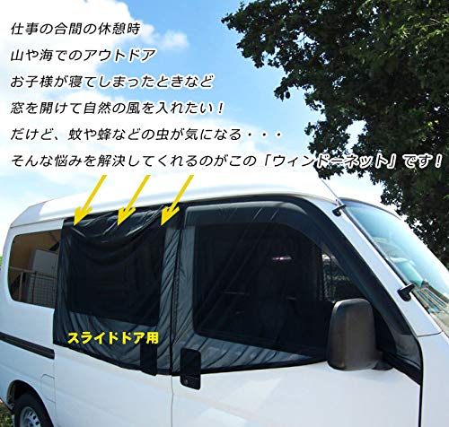 Amazon | ウインドウネット スライドドア用 (1枚)普通車 軽